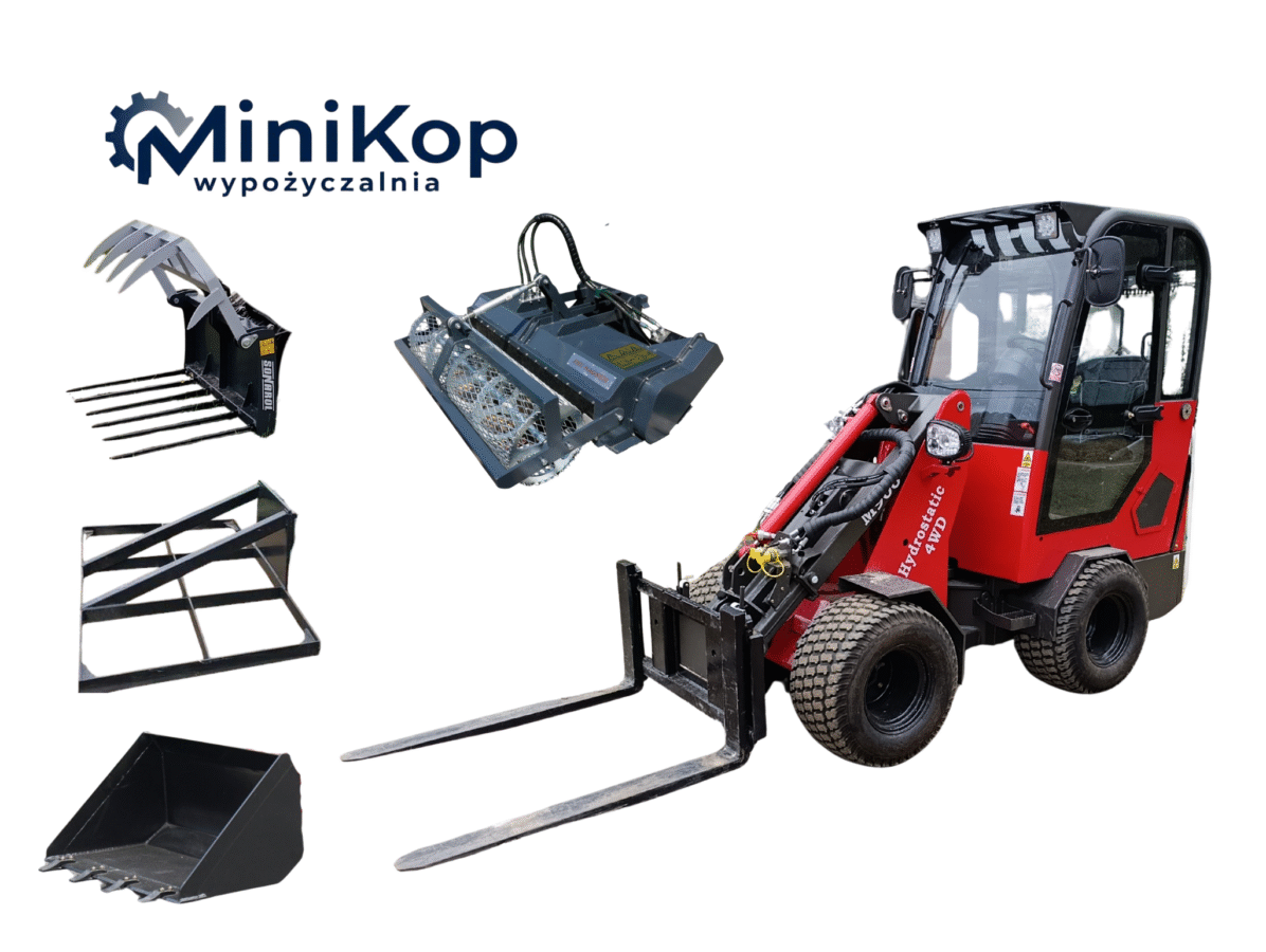 Mini-ładowarka teleskopowa, przegubowa 1,5t